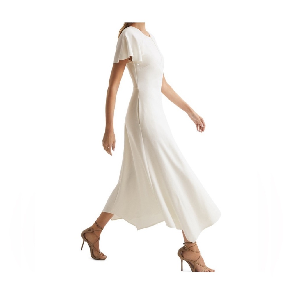 Reiss Elegant White Midi Dress - Picture 3 of 15